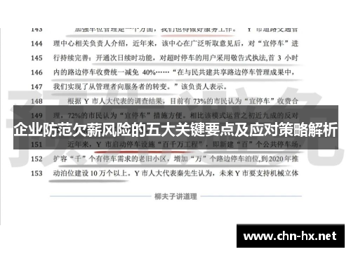 企业防范欠薪风险的五大关键要点及应对策略解析