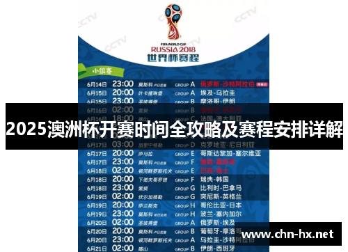 2025澳洲杯开赛时间全攻略及赛程安排详解 2025澳洲杯开赛时间全攻略及赛程安排详解